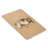 Frog with Coffee – Whimsical Vintage Animal Magnet (Rechte Seite)