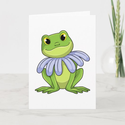 Frog with Daisy Karte (Vorderseite)