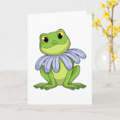 Frog with Daisy Karte (Gelbe Blume)