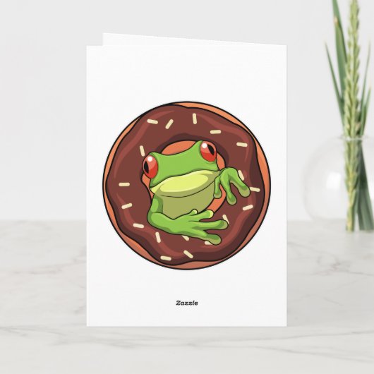 Frog with Donut Karte (Rückseite)