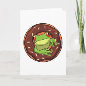 Frog with Donut Karte (Vorderseite)