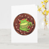 Frog with Donut Karte (Gelbe Blume)