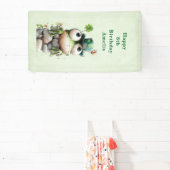 Frog with Green Hat and Shamrock Cute Birthday Banner (InSitu)