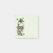 Frog with Green Hat and Shamrock Cute Post-it Klebezettel (Vorderseite)
