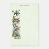 Frog with Green Hat and Shamrock Cute Post-it Klebezettel (Vorderseite)
