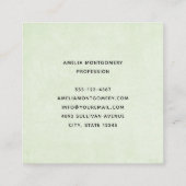 Frog with Green Hat and Shamrock Cute Quadratische Visitenkarte (Rückseite)