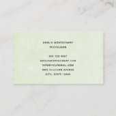 Frog with Green Hat and Shamrock Cute Visitenkarte (Rückseite)