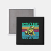 Frog Worlds Best Toad Catcher Funny Amphibien Jagd Magnet (Vorderseite/Rückseite)
