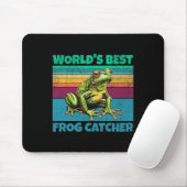 Frog Worlds Best Toad Catcher Funny Amphibien Jagd Mousepad (Mit Mouse)