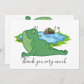 Frog Yoga Danke Karte mit Teichhintergrund (Vorne/Hinten)