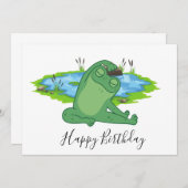 Frog Yoga Happy Birthday Dankeskarte (Vorne/Hinten)