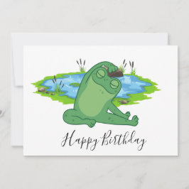 Frog Yoga Happy Birthday Dankeskarte