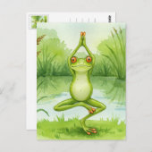 Frog Yoga Postcard Postkarte (Vorne/Hinten)