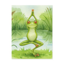 Frog Yoga Postcard