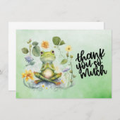 Frog Yoga vielen Dank Dankeskarte (Vorne/Hinten)