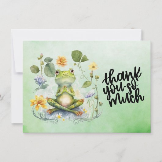 Frog Yoga vielen Dank Dankeskarte (Vorderseite)