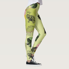 Frogcore und Mushrooms Lover Ästhetik Leggings