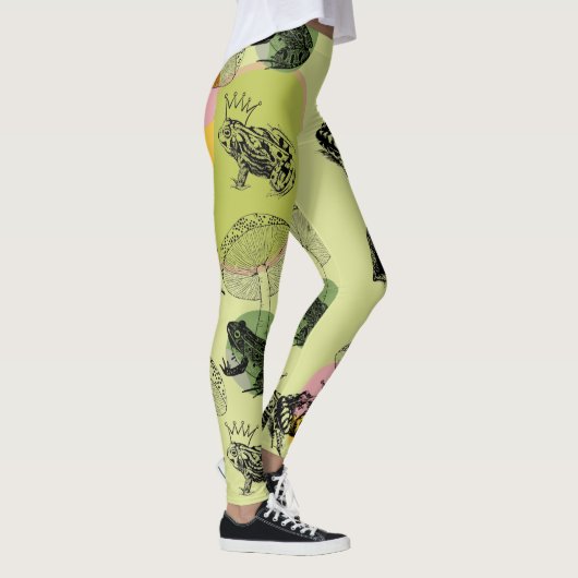 Frogcore und Mushrooms Lover Ästhetik Leggings (Rechts)