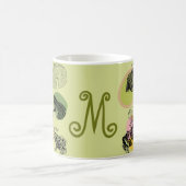 Frogcore und Mushrooms Lover Ästhetische Monogramm Kaffeetasse (Mittel)