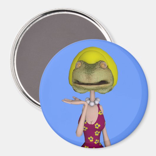 Frogface-Blonde Magnet (Vorderseite/Rückseite)