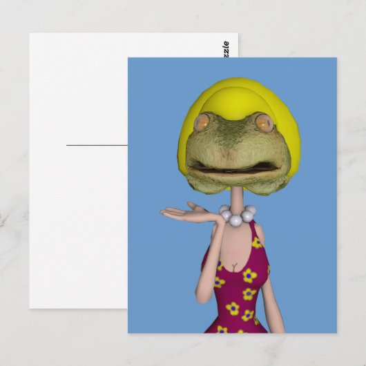 Frogface-Blonde Postkarte (Vorne/Hinten)