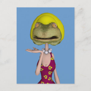 Frogface-Blonde Postkarte
