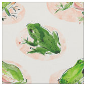 FROGFLOTTENFLOTTEN Niedliche Aquarellfrösche Stoff (Nahaufnahme)