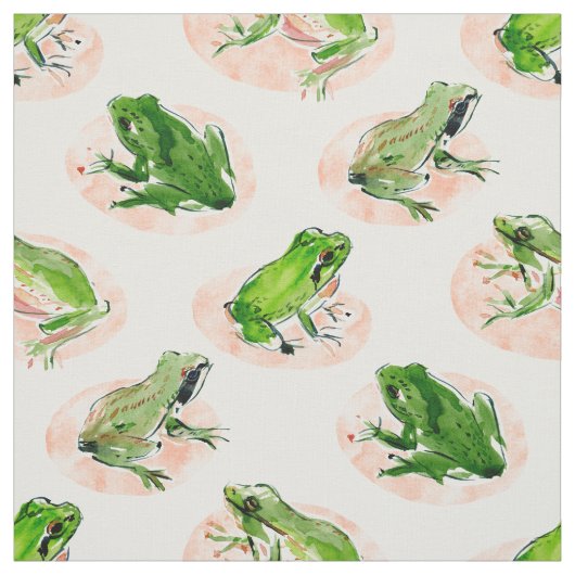 FROGFLOTTENFLOTTEN Niedliche Aquarellfrösche Stoff (Muster)