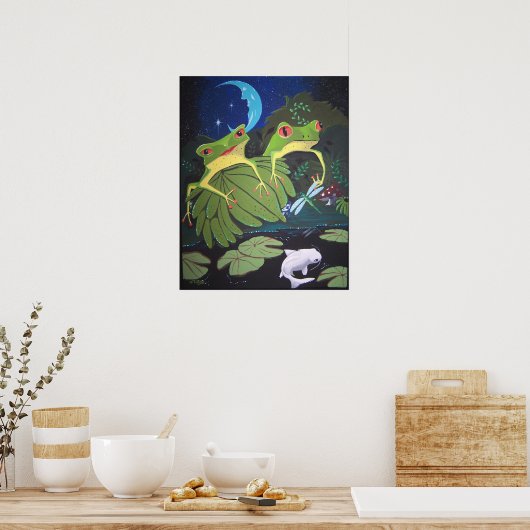 Froggen und Koi Poster (Küche)