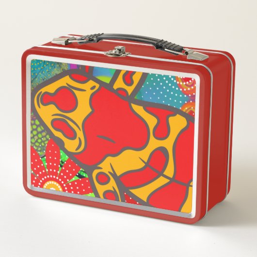 Frogger Metall Brotdose (Vorderseite)