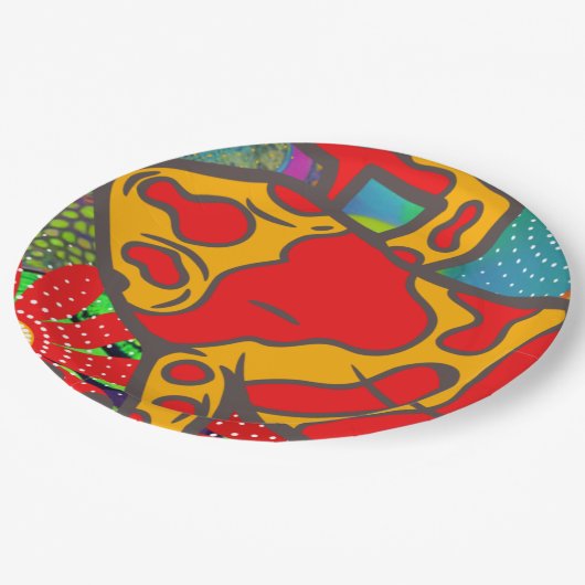 Frogger Pappteller (Schrägansicht)