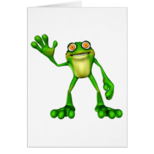 Froggie der Niedliche Cartoon Waving Frog