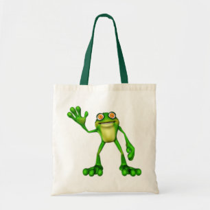 Froggie der Niedlichen Cartoon-Wellenfrosch Tragetasche