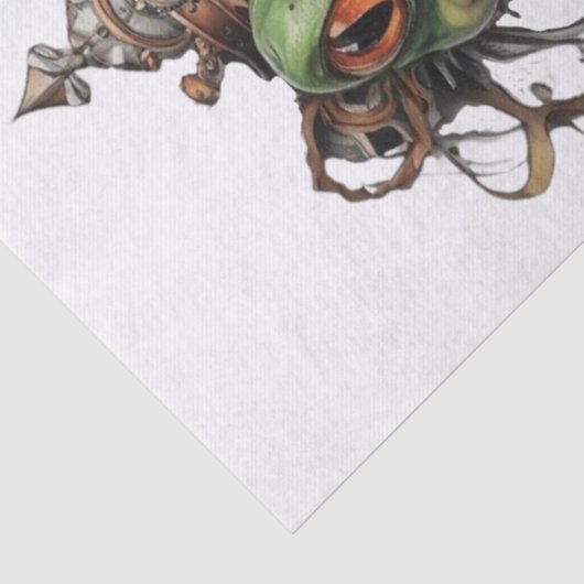 Froggie Frog Steampunk, Dekoupage Tissue Paper Seidenpapier (Detail)