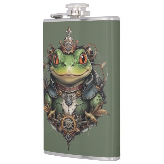 Froggie Frog Steampunk Design, Flachmann (Links)