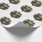 Froggie Frog Steampunk Design, Geschenkpapier (Ecke)