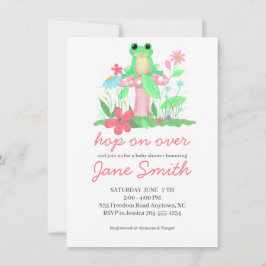 Froggie Fun Frog Baby Shower Invitation Girl Einladung