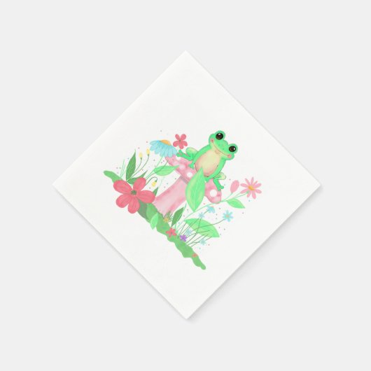 Froggie Fun Napkins Serviette (Ecke)