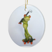Froggie Golfer Keramik Ornament (Links)