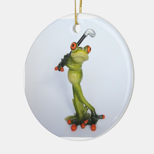 Froggie Golfer Keramik Ornament (Links)