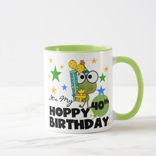 Froggie hopfenreicher 40. Geburtstag Tasse (Rechts)