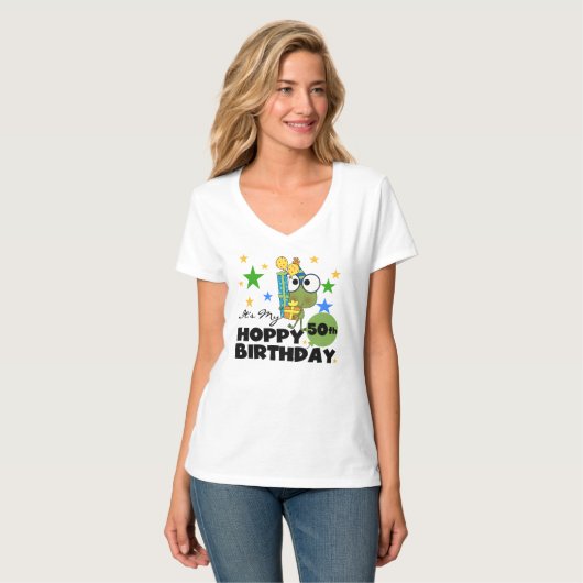 Froggie hopfenreicher 50. Geburtstag T-Shirt (Vorderseite Vollansicht)