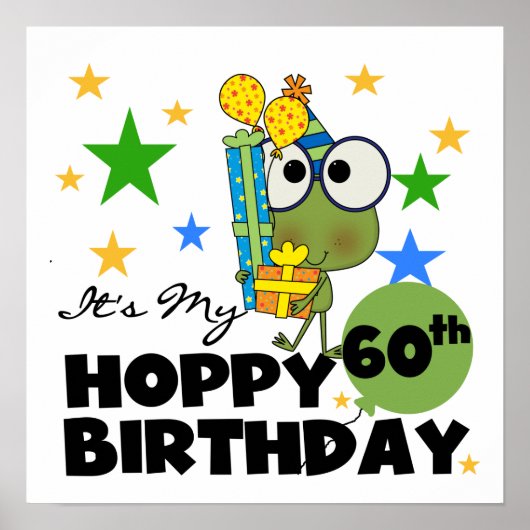 Froggie Hoppy 60. Geburtstag Poster (Vorne)