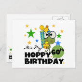 Froggie Hoppy 60. Geburtstag Postkarte (Vorne/Hinten)
