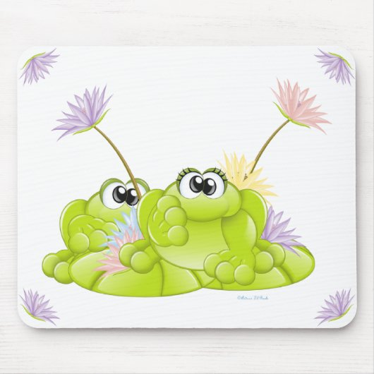 Froggie n Lilien Mousepad (Vorne)