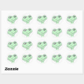 Froggie Runder Aufkleber (Blatt)
