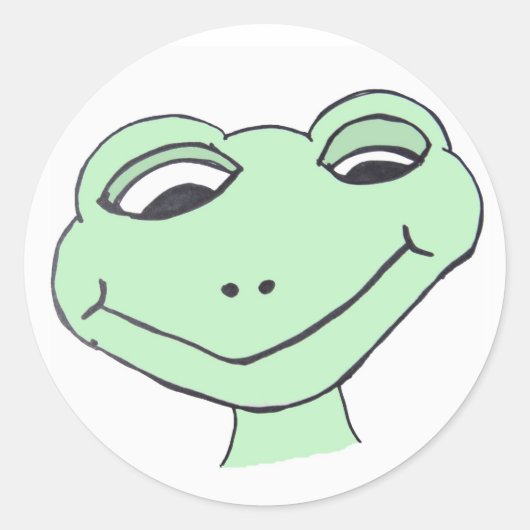 Froggie Runder Aufkleber (Vorderseite)