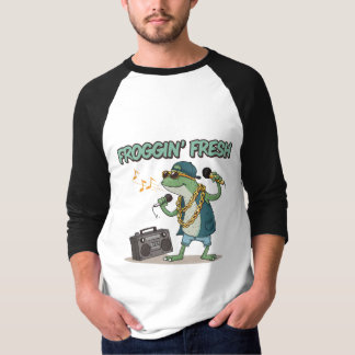 Froggin’ Fresh - Funky Frog Rapper Angesagt-Hop Sp T-Shirt