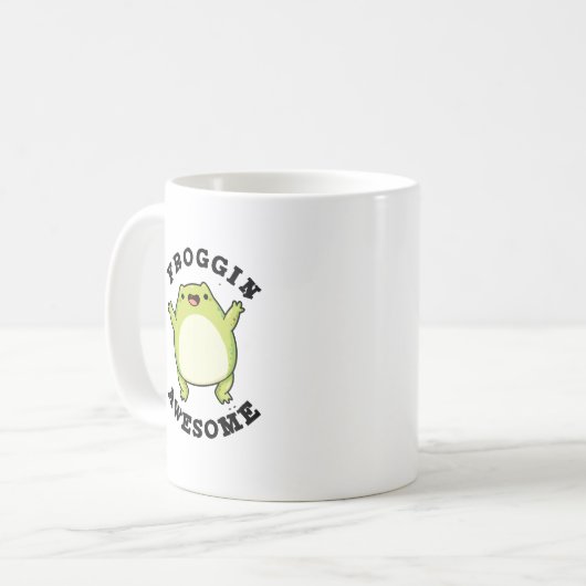 Froggin Phantastisch Funny Frog Pub Kaffeetasse (Vorderseite Links)