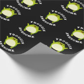Froggin Phantastisch Funny Frog Pun Dark BG Geschenkpapier (Ecke)